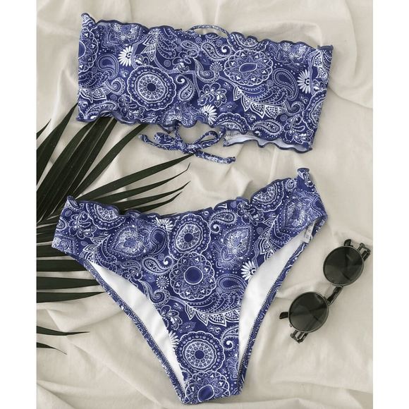 SHEIN Other - Tribal Frill Bikini Swimsuit